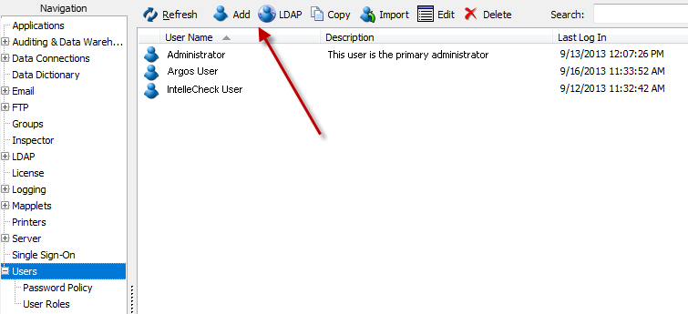 This image shows where MAPS users are added within the MAPS Interface.